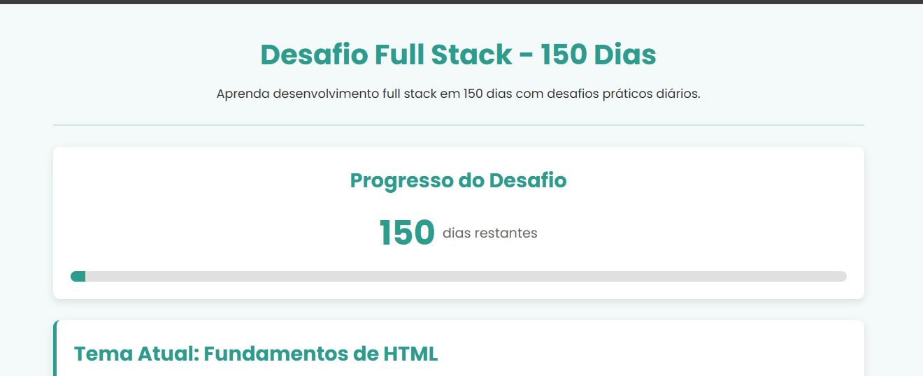 projeto 150 dias de full stack